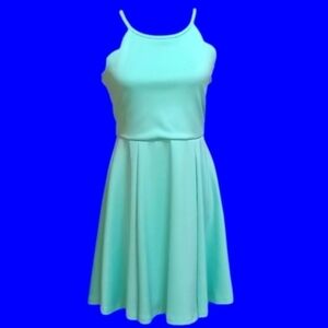 Pleated Seafoam Zunie Dress